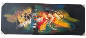 Balinese Abstract Painting size 45 x 170cm