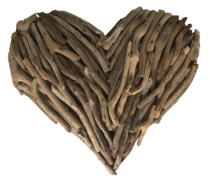 driftwood Heart 40 cm